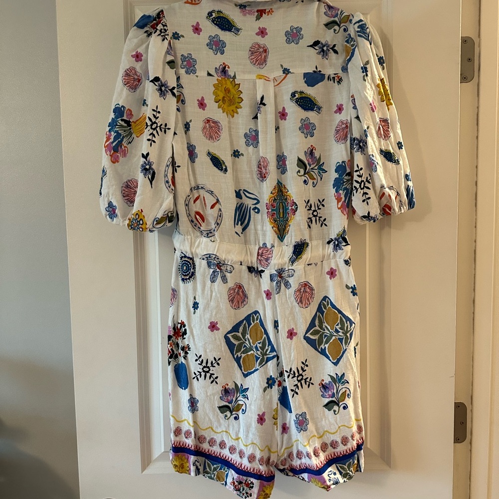 Colorful Patterned Button-Up Romper - Picture 7 of 7